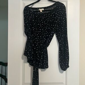 MICHAEL Michael Kors Black Floral Blouse